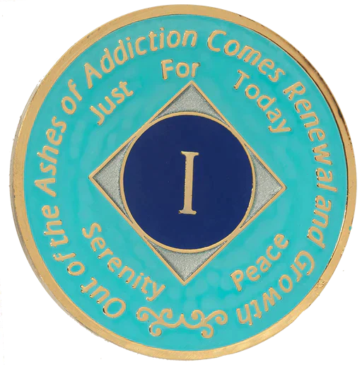 NA Coin, #N28.Turquoise NA Medallion (Yrs 1-40)