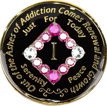 NA Coin, #N39.  Black w Pink transition (Yrs 1-45)