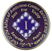 NA Coin, #N49.  Purple NA Medallion w Light Purple (Yrs 1-45)