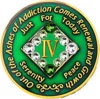 NA Coin, #N53.  Green NA Medallion  w/ Green Transition (1-40)