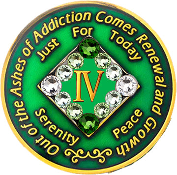 NA Coin, #N53.  Green w/ Green Transition (Yrs 1-40)