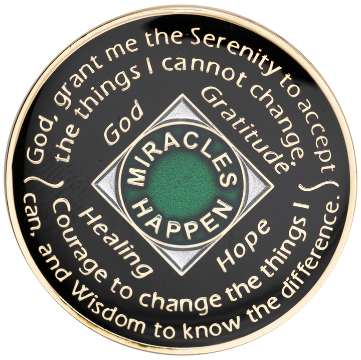 NA Coin, #N53.  Green w/ Green Transition (Yrs 1-45)