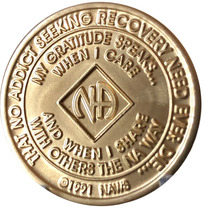 NA Coin, #N65.  Official NA Bronze Coin (Yrs 1-60)