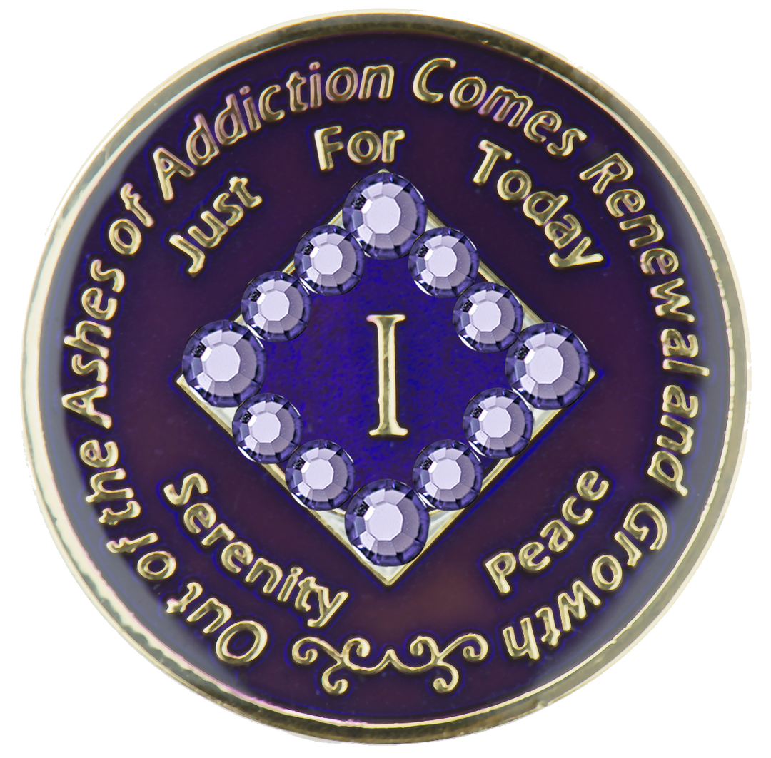 NA Purple with Light Purple Coin - Recovery Medallion from Choices Books & Gifts