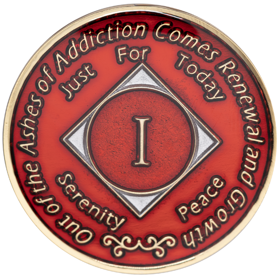 Red NA Medallion - Recovery Medallion from Choices Books & Gifts