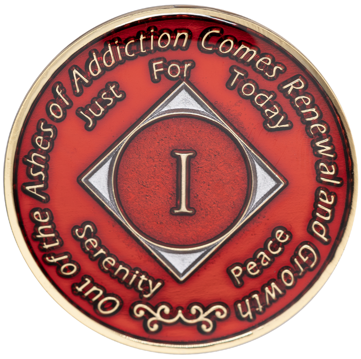 Red NA Medallion - Recovery Medallion from Choices Books & Gifts