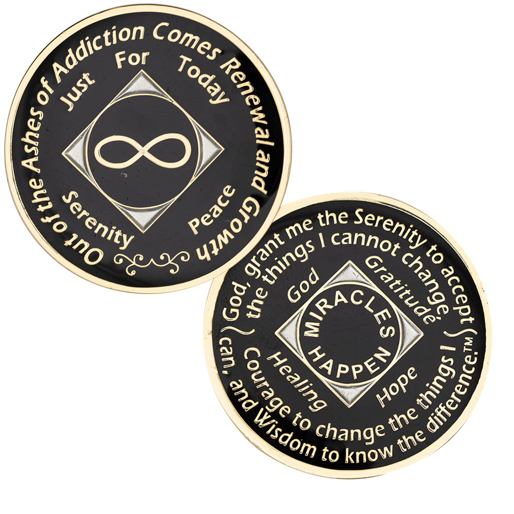 NA Eternity Recovery Coin, Black - Recovery Medallion from Choices Books & Gifts