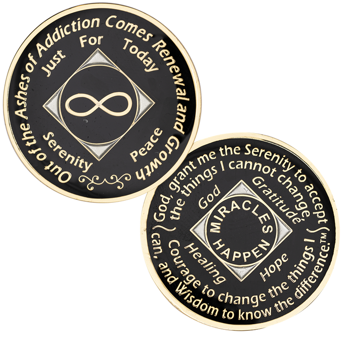 NA Eternity Recovery Coin, Black - Recovery Medallion from Choices Books & Gifts