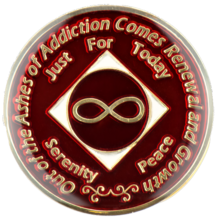 NA Eternity Recovery Coin, Red - Recovery Medallion from Choices Books & Gifts