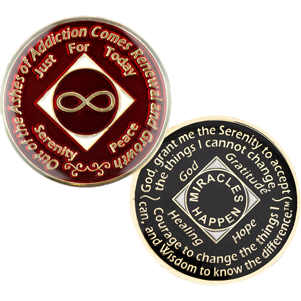 NA Eternity Recovery Coin, Red - Recovery Medallion from Choices Books & Gifts