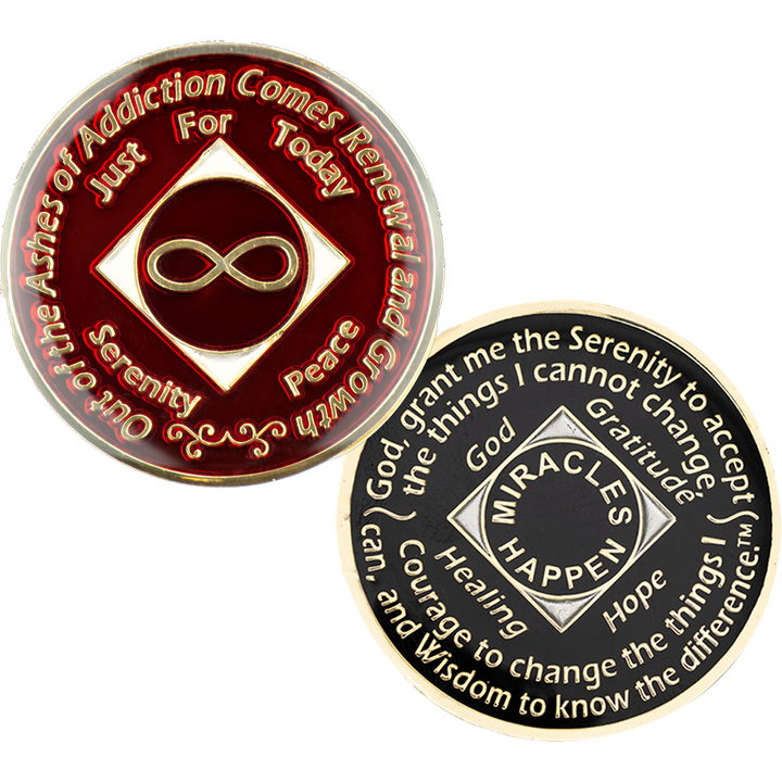 NA Eternity Recovery Coin, Red - Recovery Medallion from Choices Books & Gifts