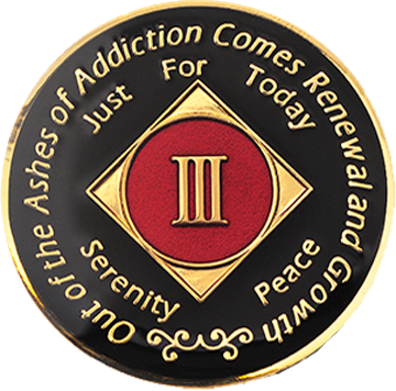 Black/Red NA Medallion - Recovery Medallion from Choices Books & Gifts