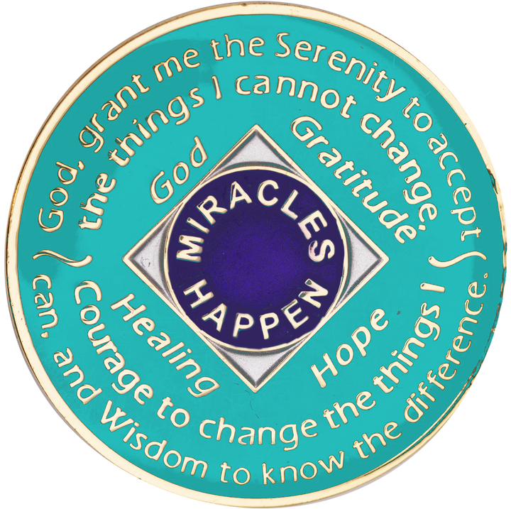 Turquoise NA Medallion - Recovery Medallion from Choices Books & Gifts