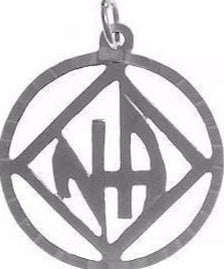 NS65. NA in Circle Pendant, Sterling Silver. - Premium Jewelry from 12 Step Gold by Jonathan Friedman - Just $24.95! Shop now at Choices Books & Gifts