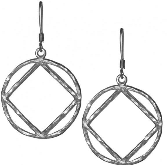 NSE04. NA Symbol Hammered Style. Sterling Silver. - Premium Jewelry from 12 Step Gold by Jonathan Friedman - Just $60! Shop now at Choices Books & Gifts