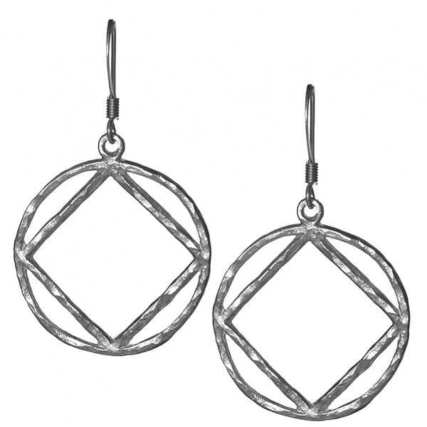 NSE04. NA Symbol Hammered Style. Sterling Silver. - Premium Jewelry from 12 Step Gold by Jonathan Friedman - Just $60! Shop now at Choices Books & Gifts