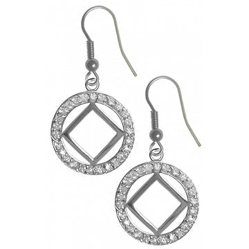 NSE05.NA Symbol Circle of 26 CZ's. Sterling Silver. - Premium Jewelry from 12 Step Gold by Jonathan Friedman - Just $50! Shop now at Choices Books & Gifts