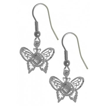 NSE09. NA Symbol on a Small Butterfly. Sterling Silver. - Premium Jewelry from 12 Step Gold by Jonathan Friedman - Just $24! Shop now at Choices Books & Gifts
