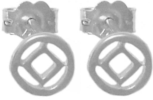 NSE33c. NA Earrings, V3, Sterling Silver. - Premium Jewelry from 12 Step Gold by Jonathan Friedman - Just $15! Shop now at Choices Books & Gifts