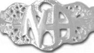 NSR08. NA Initials Ring, Sterling Silver. - Premium Jewelry from 12 Step Gold by Jonathan Friedman - Just $49.95! Shop now at Choices Books & Gifts