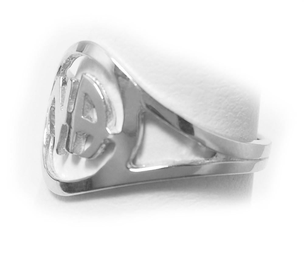 NSR10. NA Initial Ring, Sterling Silver. - Premium Jewelry from 12 Step Gold by Jonathan Friedman - Just $29.95! Shop now at Choices Books & Gifts