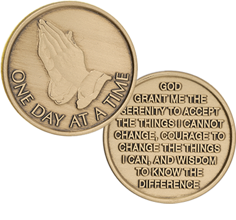 ODAT, Praying Hands, Bronze AA Coin - Recovery Medallion from Choices Books & Gifts