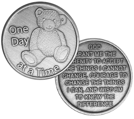 ODAT, Teddy Bear, Aluminum Coin - Recovery Medallion from Choices Books & Gifts