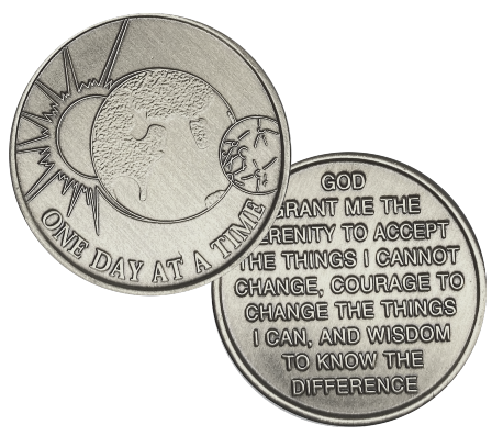 ODAT, World, One Day At A Time, ALUMINUM Coin - Recovery Medallion from Choices Books & Gifts