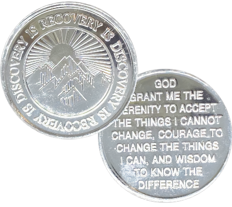 Recovery Is Discovery, Aluminum AA Coin - Recovery Medallion from Choices Books & Gifts