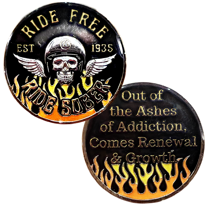 Ride Free Flame AA Coin - Recovery Medallion from Choices Books & Gifts