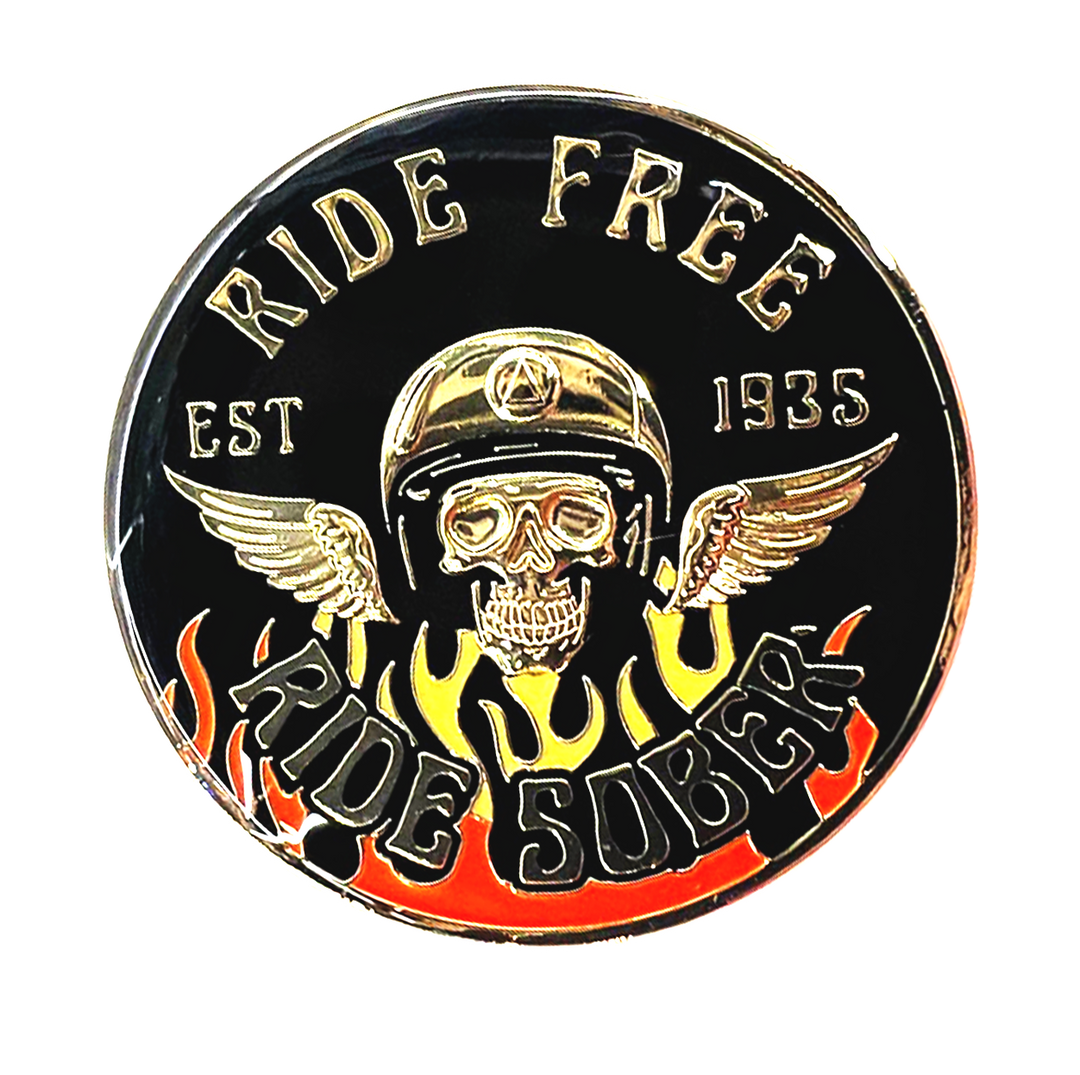 Ride Free Flame NA Coin - Recovery Medallion from Choices Books & Gifts