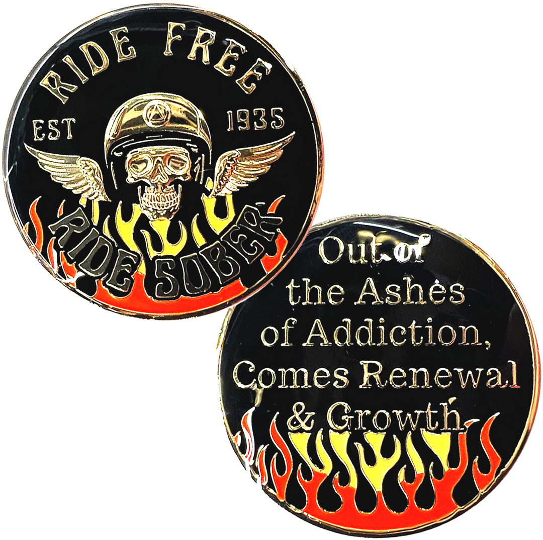 Ride Free Flame NA Coin - Recovery Medallion from Choices Books & Gifts
