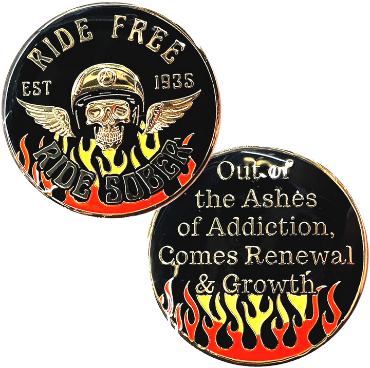 Ride Free Flame NA Coin - Recovery Medallion from Choices Books & Gifts