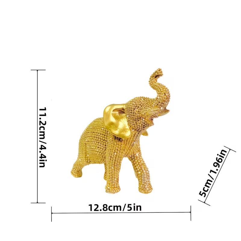 G144. Elephant Shiny Mini Elephant - Gold