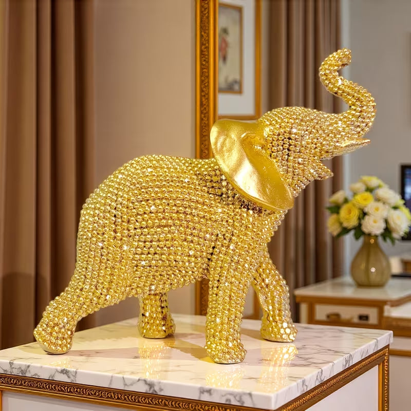 G144. Elephant Shiny Mini Elephant - Gold