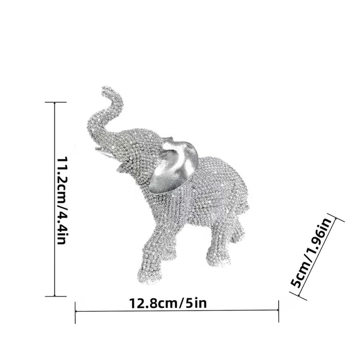 G145. Elephant Shiny Mini Elephant - SILVER