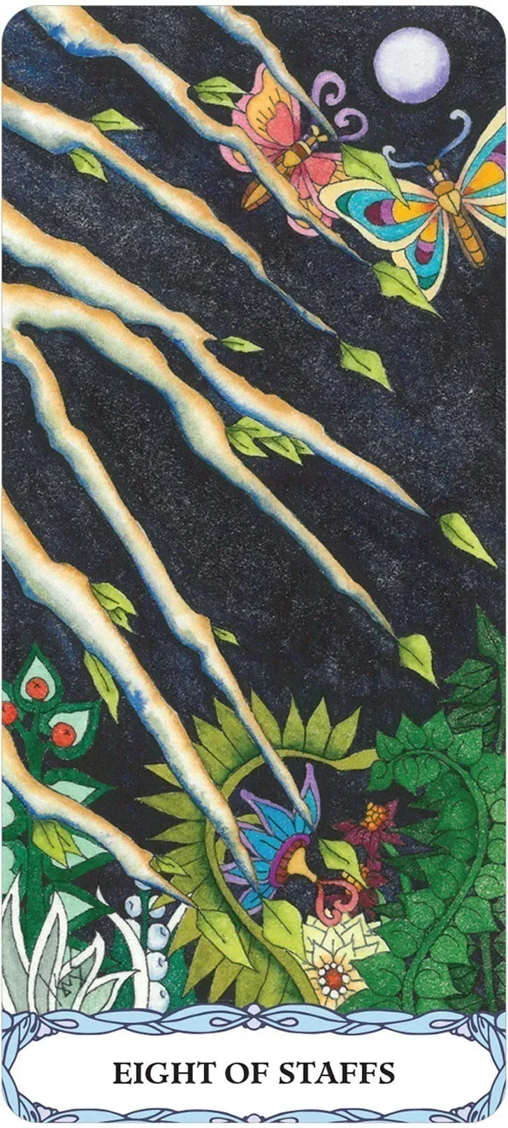 Tarot: Tarot of a Moon Garden Borderless Deck & Book Set