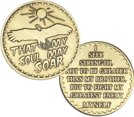 That My Soul May Soar, Bronze Coin - Recovery Medallion from Choices Books & Gifts