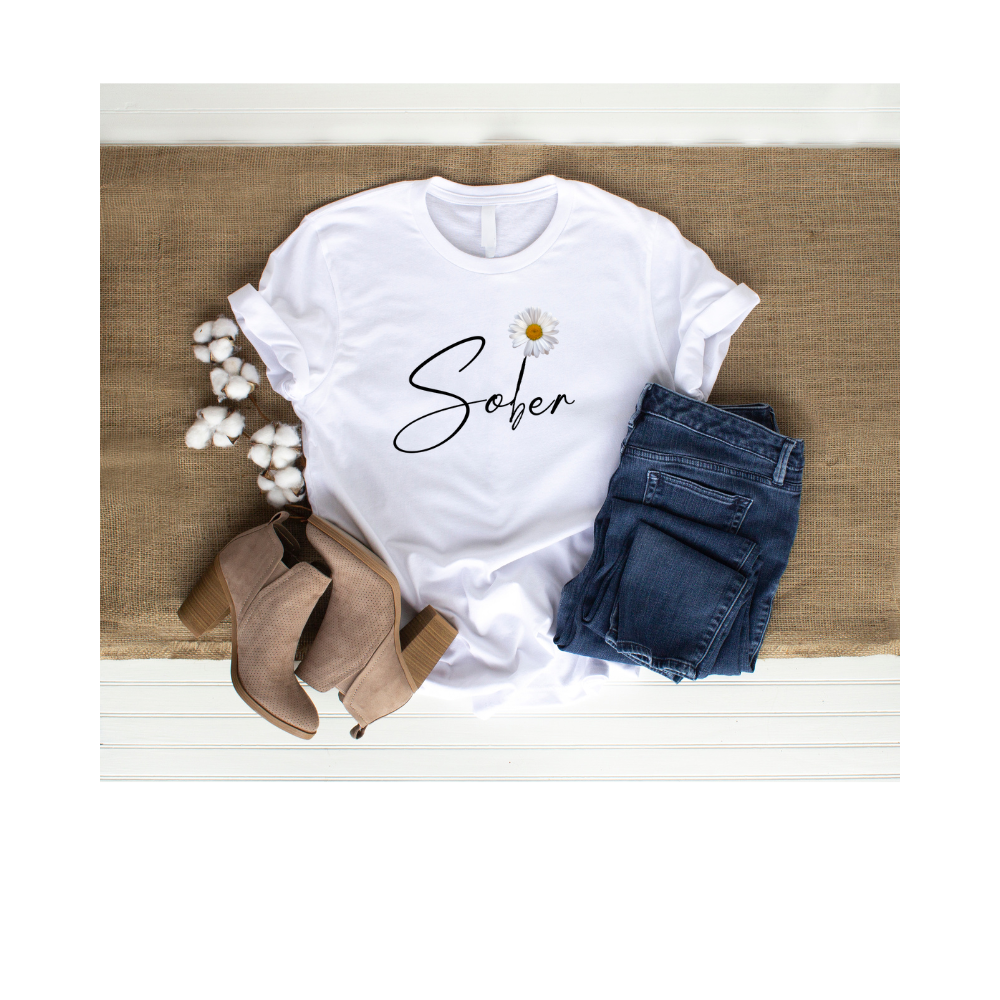 V16. Sober T-shirt . Many Colors Available.