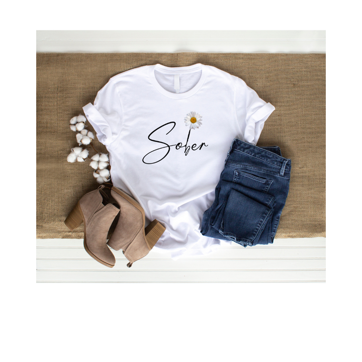 V20b. Sober T-shirt . Many Colors Available.