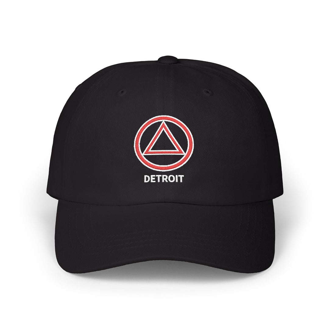 V33. Detroit Hat, Embroidered, Navy.