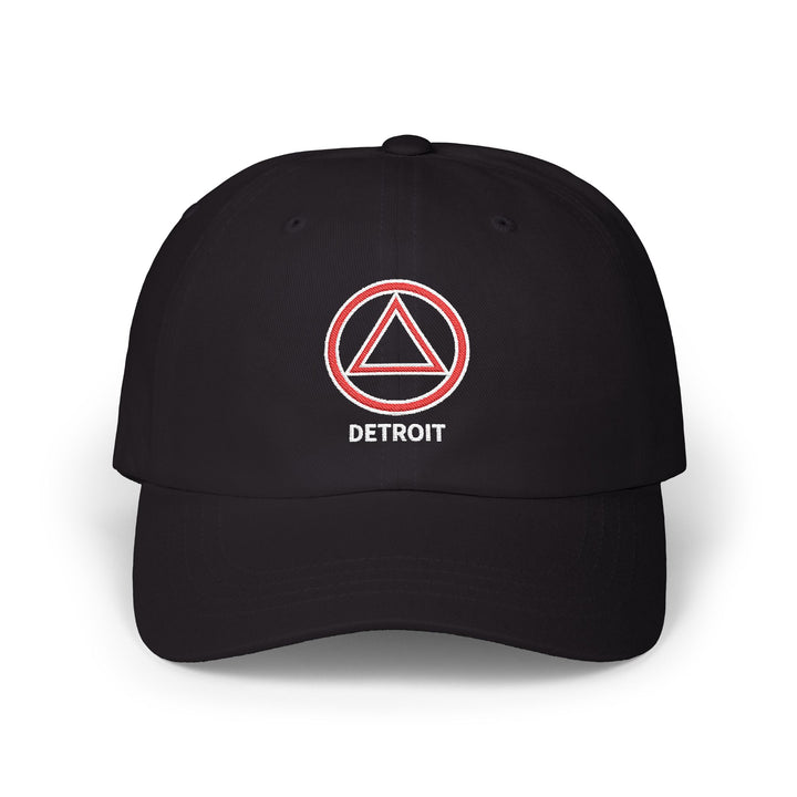 V33. Detroit Hat, Embroidered, Navy.