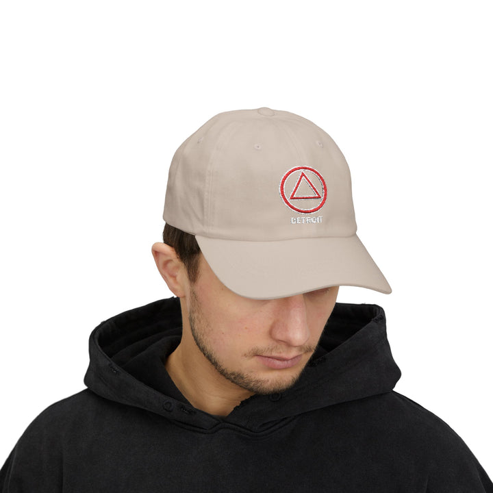 V33. Detroit Hat, Embroidered, Navy.