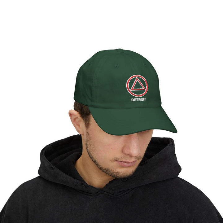 V33. Detroit Hat, Embroidered, Navy.