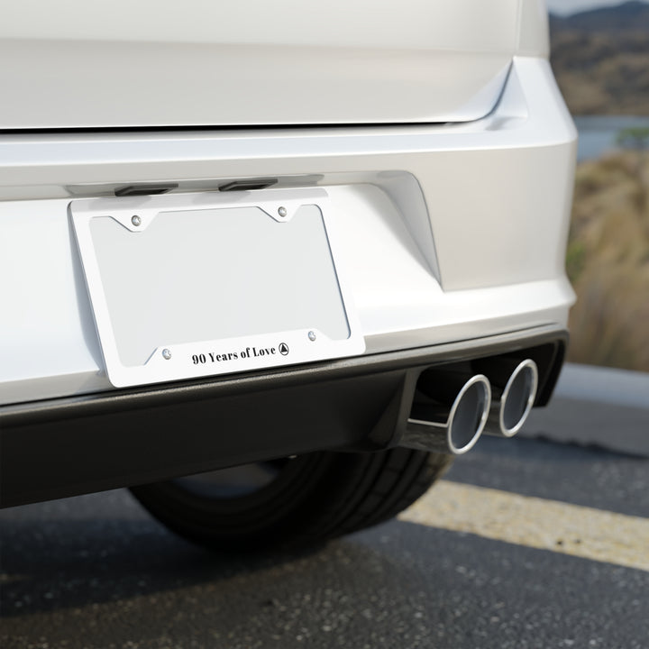 V61. License Plate Frame. 90 Years of Love