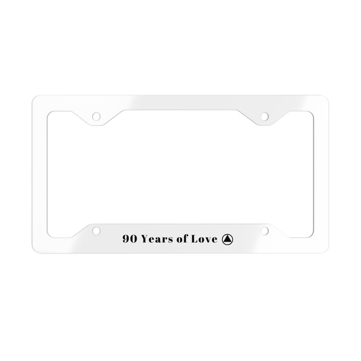V61. License Plate Frame. 90 Years of Love