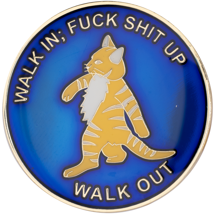 Walk In Walk Out Cat Coin, Art Version - Recovery Medallion from Choices Books & Gifts