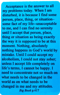 Wallet Card: Acceptance, Double Sided