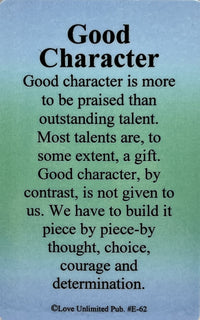 Wallet Card: Good Character