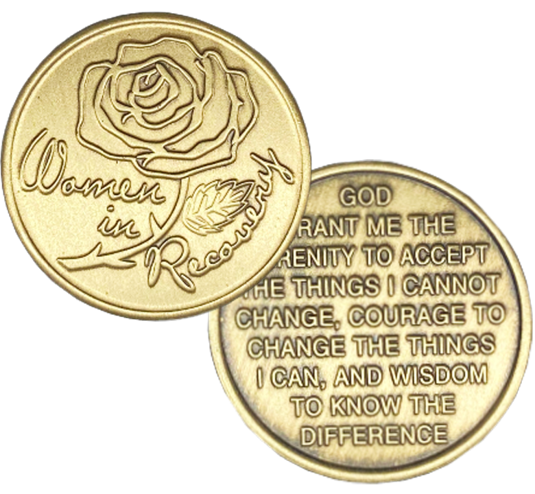 Women in Recovery, Serenity Bronze AA Coin - Recovery Medallion from Choices Books & Gifts
